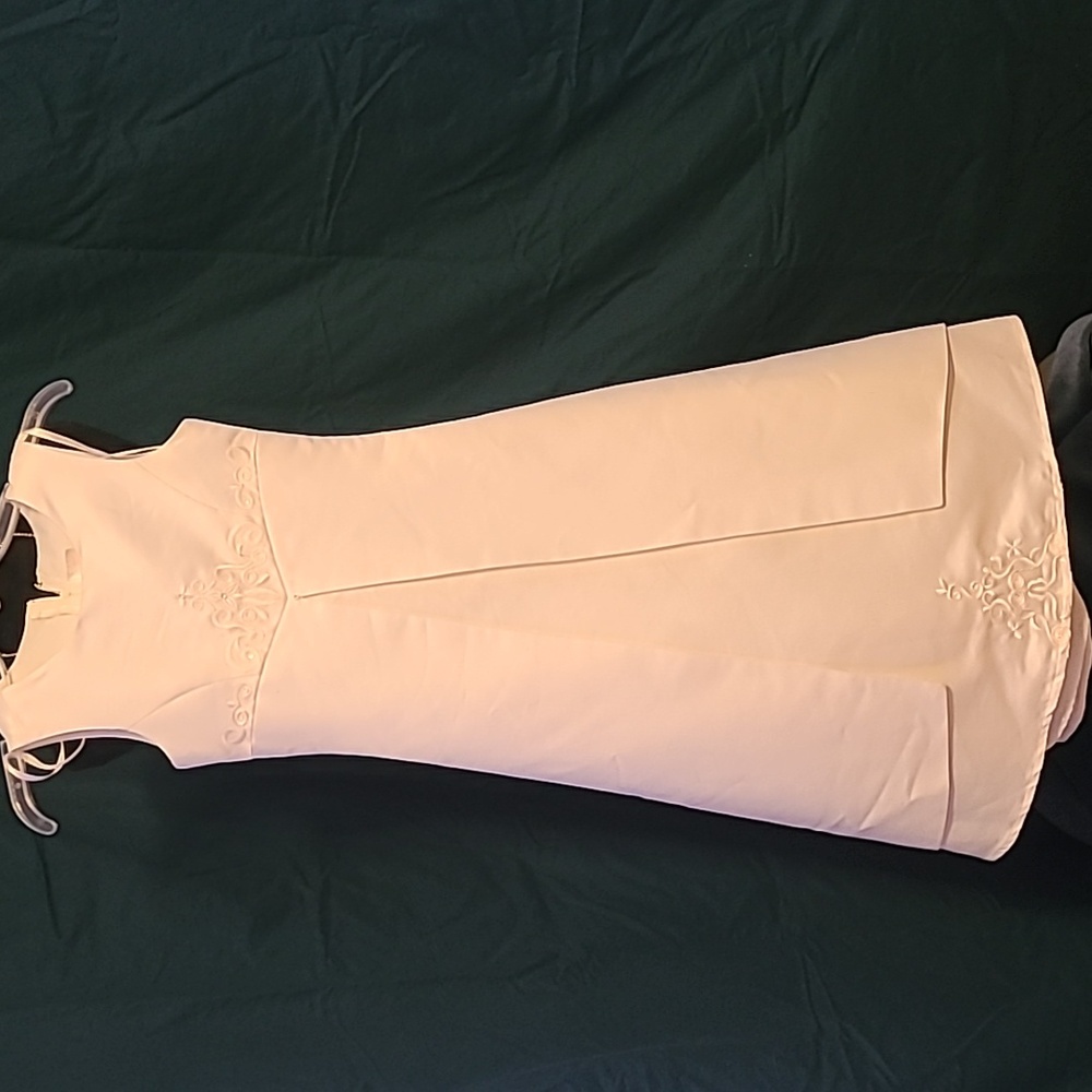 St Tropez girl's size 10 ivory dress